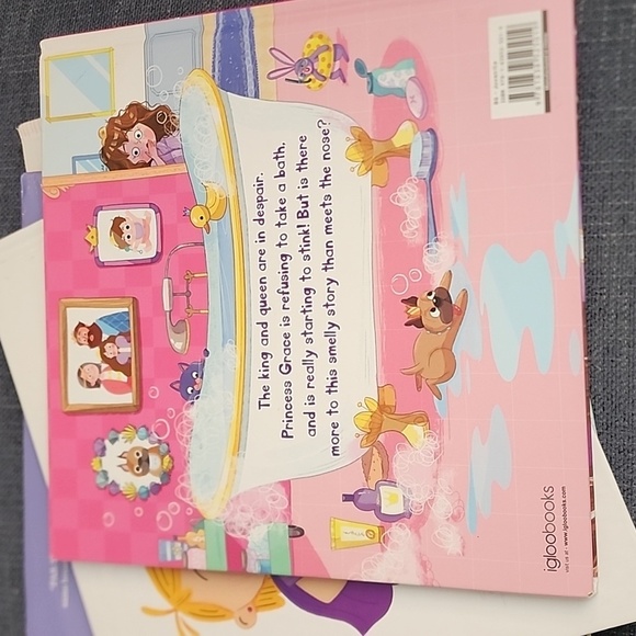 Children's Book Set 4x Purple, Yellow, Pink And White Covers Any Children Level - Picture 5 of 8